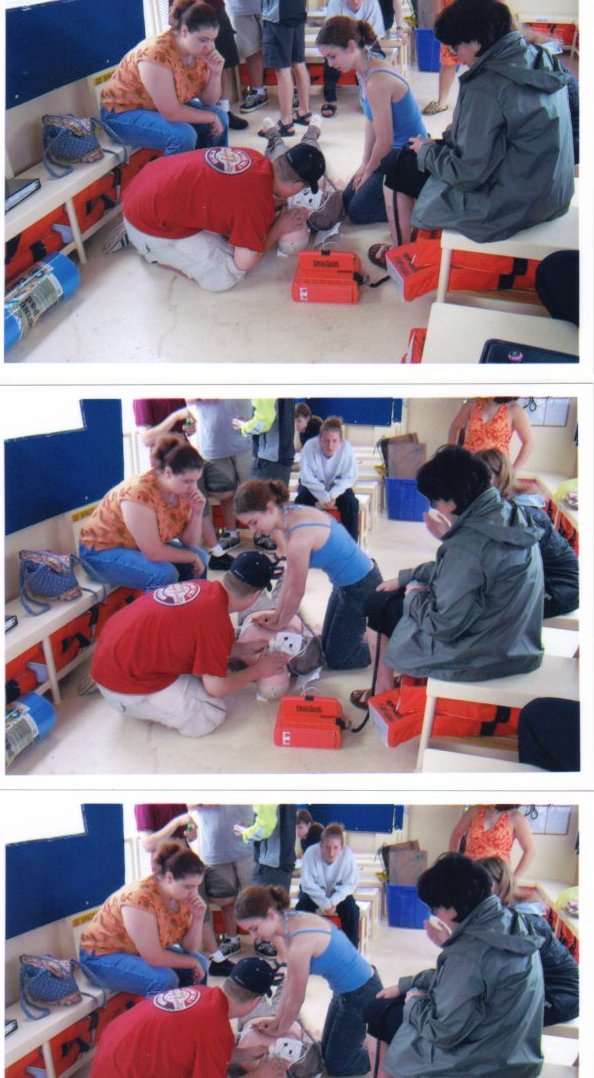 Hands-on CPR training at Alamo EMS